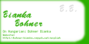 bianka bohner business card
